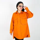 تونیک زنانه مدل ریش ریش رنگ نارنجی (ارسال رایگان)