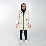 کاپشن زنانه کاپشن دخترانه مدل حلیا رنگ شیری (ارسال رایگان)