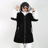 کاپشن زنانه کاپشن دخترانه مدل حلیا رنگ مشکی (ارسال رایگان)