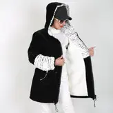 کاپشن زنانه کاپشن دخترانه مدل حلیا رنگ مشکی (ارسال رایگان)