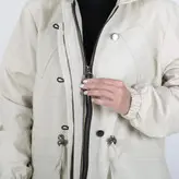 بارانی زنانه بارانی دخترانه جنس کتان رنگ شیری (ارسال رایگان)