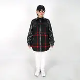 شکت چهارخانه زنانه مدل سپیا رنگ مشکی (ارسال رایگان)