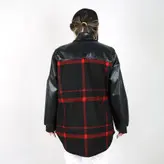 شکت چهارخانه زنانه مدل سپیا رنگ مشکی (ارسال رایگان)