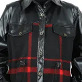 شکت چهارخانه زنانه مدل سپیا رنگ مشکی (ارسال رایگان)