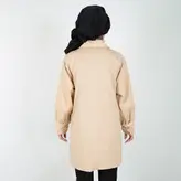 تونیک زنانه مدل ریش ریش رنگ کرم (ارسال رایگان)