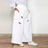 شلوار دامنی رنگ سفید (ارسال رایگان)