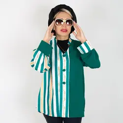 تونیک زنانه جنس ساتن رنگ سبز (ارسال رایگان)