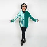 تونیک زنانه جنس ساتن رنگ سبز (ارسال رایگان)