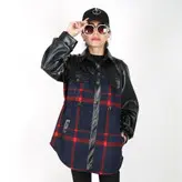 شکت چهارخانه زنانه مدل سپیا رنگ سورمه ای (ارسال رایگان)