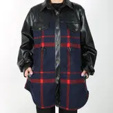 شکت چهارخانه زنانه مدل سپیا رنگ سورمه ای (ارسال رایگان)