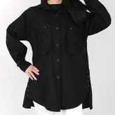 تونیک زنانه مدل ریش ریش رنگ مشکی (ارسال رایگان)