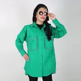 تونیک زنانه مدل ریش ریش رنگ سبز (ارسال رایگان)