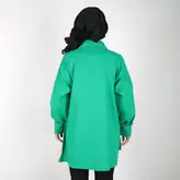 تونیک زنانه مدل ریش ریش رنگ سبز (ارسال رایگان)