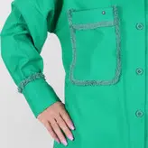 تونیک زنانه مدل ریش ریش رنگ سبز (ارسال رایگان)