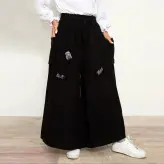 شلوار دامنی رنگ مشکی (ارسال رایگان)