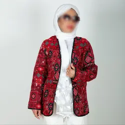 مانتو کتی گیلدخت جنس تافته رنگ قرمز مدل آتری(ارسال رایگان)