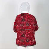 مانتو کتی گیلدخت جنس تافته رنگ قرمز مدل آتری(ارسال رایگان)