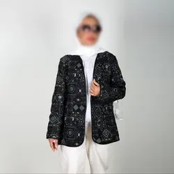 مانتو کتی گیلدخت جنس تافته رنگ مشکی مدل سپیا (ارسال رایگان)