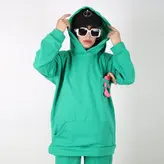 ست هودی و شلوار مدل خرگوشی رنگ فیروزه ای (ارسال رایگان)