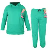 ست هودی و شلوار مدل خرگوشی رنگ فیروزه ای (ارسال رایگان)