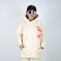 ست هودی و شلوار مدل خرگوشی رنگ شیری (ارسال رایگان)