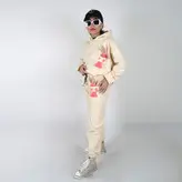 ست هودی و شلوار مدل خرگوشی رنگ شیری (ارسال رایگان)