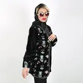 مانتو کتی مخمل مدل پریا طرح 12 (ارسال رایگان)