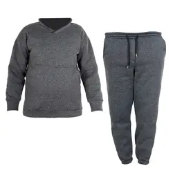 ست هودی و شلوار مدل جیب دار رنگ خاکستری (ارسال رایگان)