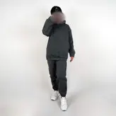 ست هودی و شلوار مدل جیب دار رنگ خاکستری (ارسال رایگان)