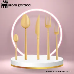 سرویس قاشق و چنگال 30 پارچه کاراجا مدل New Evora طلایی - اروم‌کاراجا