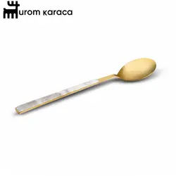 سرویس قاشق و چنگال 18 پارچه کاراجا مدل Arete طلایی - اروم‌کاراجا