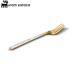 سرویس قاشق و چنگال 18 پارچه کاراجا مدل Arete طلایی - اروم‌کاراجا