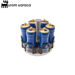 جا ادویه 7 پارچه کاراجا مدل Blue Berry آبی - اروم‌کاراجا