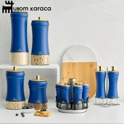 جا ادویه 7 پارچه کاراجا مدل Blue Berry آبی - اروم‌کاراجا