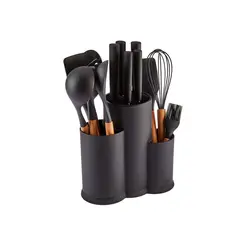 سرویس چاقو 14 پارچه کاراجا مدل Burby Wood مشکی - اروم‌کاراجا