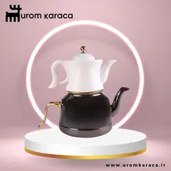 کتری قوری کاراجا مدل Retro midi emaye مشکی - اروم‌کاراجا