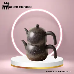 کتری قوری کاراجا مدل Steel Plus مشکی - اروم‌کاراجا