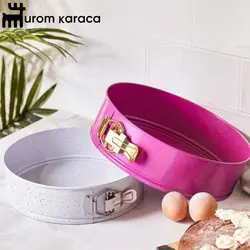 قالب 2 عددی کیک صورتی خاکستری 28/24 سانتی متر کاراجا - اروم‌کاراجا