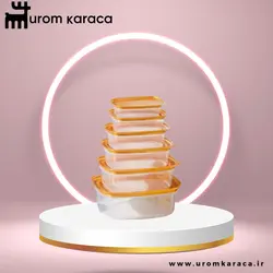 ظرف ذخیره سازی 6 تکه 12 تکه طلایی Karaca Vicks Bailando - اروم‌کاراجا