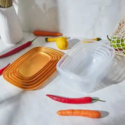 ظرف ذخیره سازی 6 تکه 12 تکه طلایی Karaca Vicks Bailando - اروم‌کاراجا