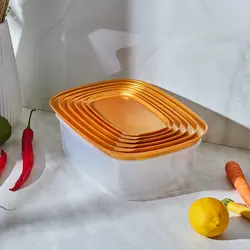 ظرف ذخیره سازی 6 تکه 12 تکه طلایی Karaca Vicks Bailando - اروم‌کاراجا