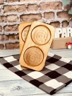 سینی سرو پلای وود 2 قلو کد 0812