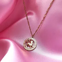 گردنبند سنبل ماه مرداد روکش طلا کد ۴۳