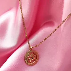 گردنبند سنبل ماه آذر روکش طلا کد ۴۶