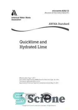 دانلود کتاب AWWA B202-13 Quicklime and Hydrated Lime - AWWA B202-13 آهک زنده و آهک هیدراته - سای وان | SciOne