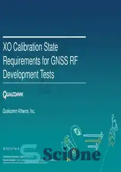 دانلود کتاب XO Calibration State Requirements for GNSS RF Development Tests - شرایط کالیبراسیون XO برای آزمایش های توسعه GNSS RF