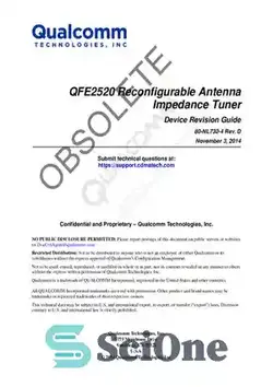 دانلود کتاب QFE2520 Reconfigurable Antenna Impedance Tuner Device Revision Guide - راهنمای ویرایش دستگاه تیونر امپدانس آنتن قابل تنظیم QFE2520
