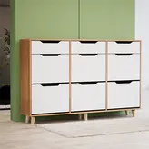 جاکفشی پایه دار داشبوردی کشودار شش درب (ام دی اف) MDF