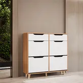 جاکفشی پایه دار داشبوردی کشودار چهار درب النا (ام دی اف) MDF