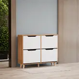 جاکفشی پایه دار داشبوردی بدون کشو چهار درب (ام دی اف) MDF